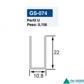 PERFIL U PARA BOX 8MM