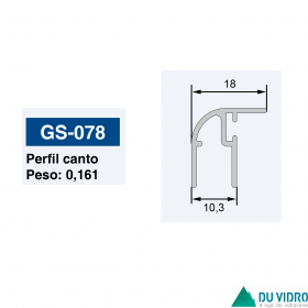 PERFIL CANTO PARA BOX 8MM